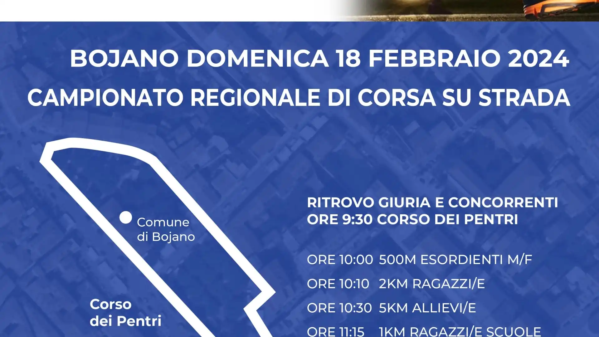 Bojano: il 18 febbraio si svolgeranno i campionati regionali di corsa su strada.